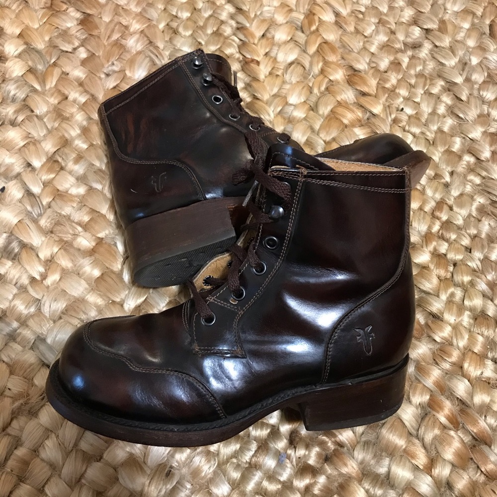 Vintage Lace-Up Frye Boots